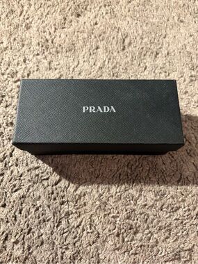 Prada Black Sunglasses Case with Silver Logo